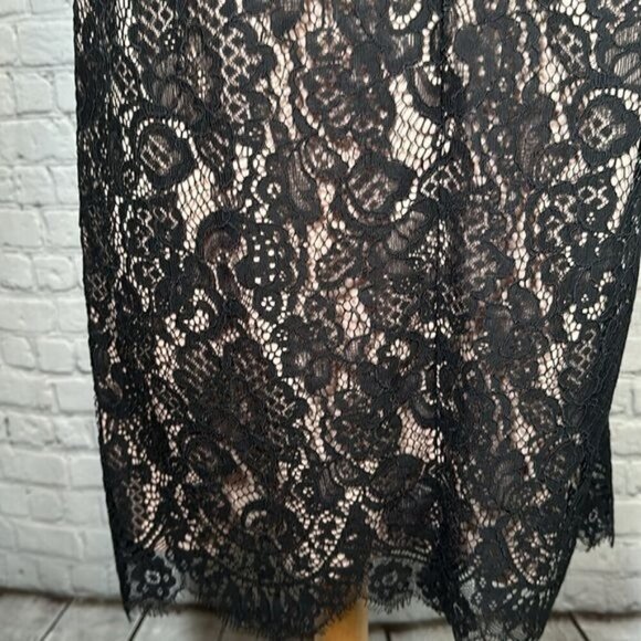 Loft Boudoir Lace Cold Shoulder Black Nude Dress size 4 NEW NWT - Picture 16 of 16
